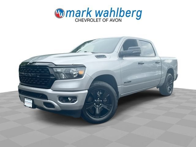 2024 RAM 1500 Big Horn Crew Cab 4x4 5'7" Box in Silver — front three-quarter view