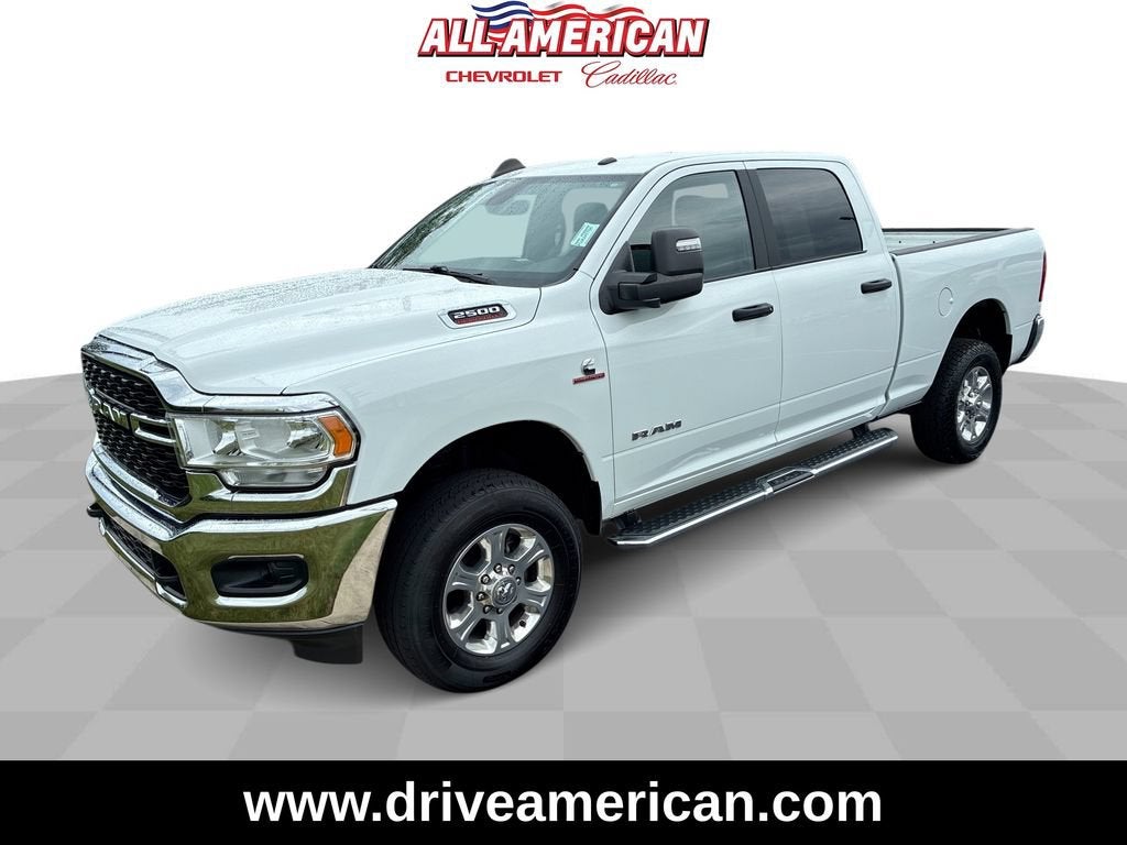 2024 RAM 2500 Big Horn in White — front three-quarter view