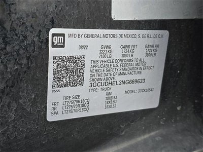 2022 Chevrolet Silverado 1500 ZR2