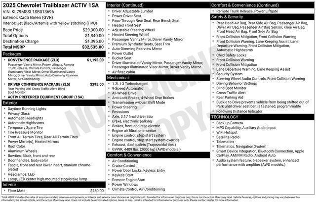 2025 Chevrolet Trailblazer ACTIV
