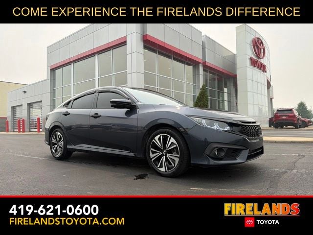 2017 Honda Civic EX-L w/Honda Sensing in Polished Metal Metallic — front three-quarter view