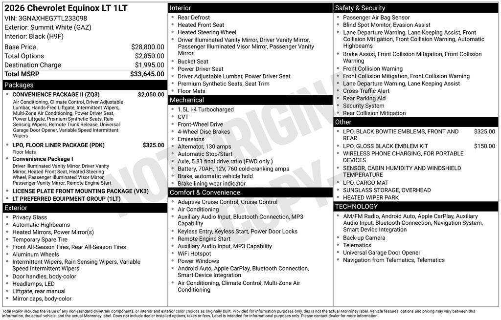 2026 Chevrolet Equinox LT