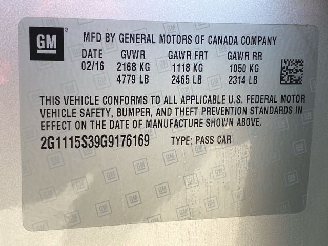 2016 Chevrolet Impala LT 2LT