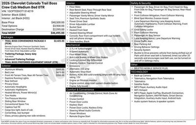 2026 Chevrolet Colorado Trail Boss