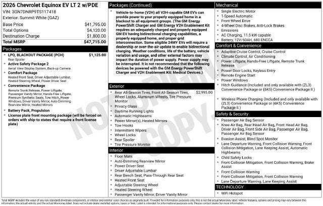 2026 Chevrolet Equinox EV LT