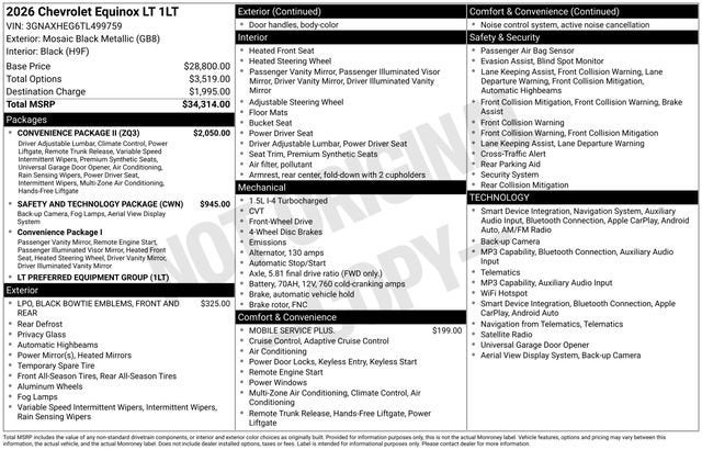 2026 Chevrolet Equinox LT