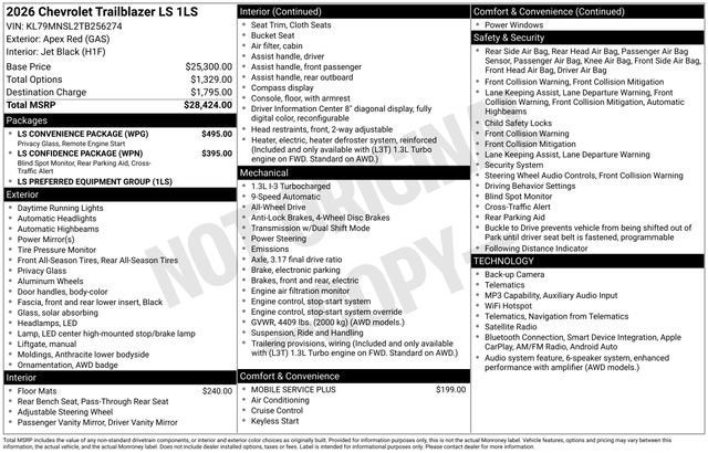2026 Chevrolet Trailblazer LS
