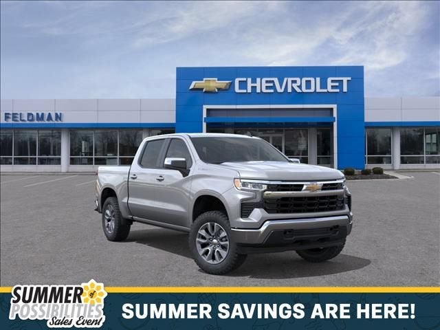 2026 Chevrolet Silverado 1500 LT (2FL) in Sterling Gray Metallic — front three-quarter view