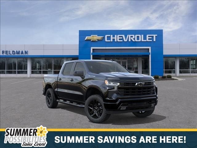 2026 Chevrolet Silverado 1500 RST in Black — front three-quarter view