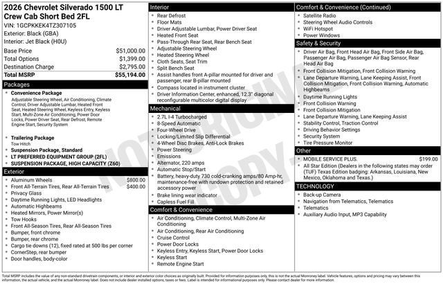 2026 Chevrolet Silverado 1500 LT (2FL)