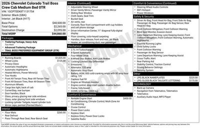 2026 Chevrolet Colorado Trail Boss