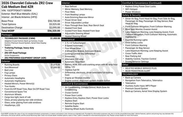 2026 Chevrolet Colorado ZR2
