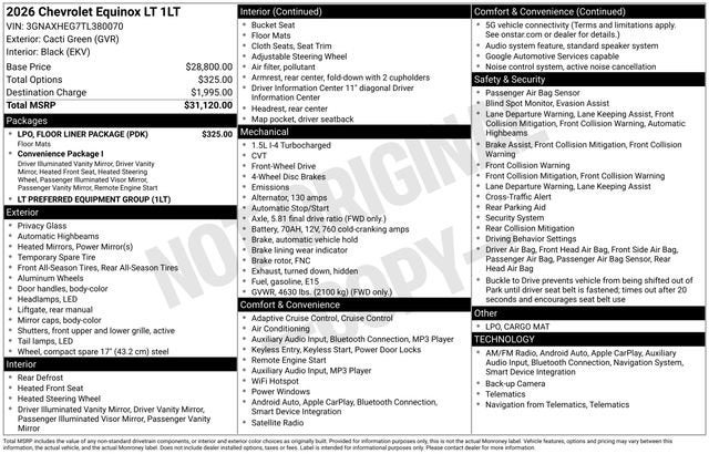 2026 Chevrolet Equinox LT