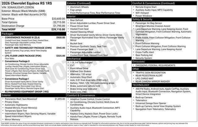 2026 Chevrolet Equinox RS