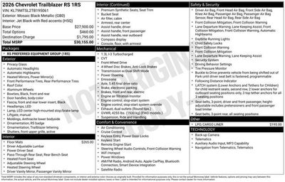 2026 Chevrolet Trailblazer RS