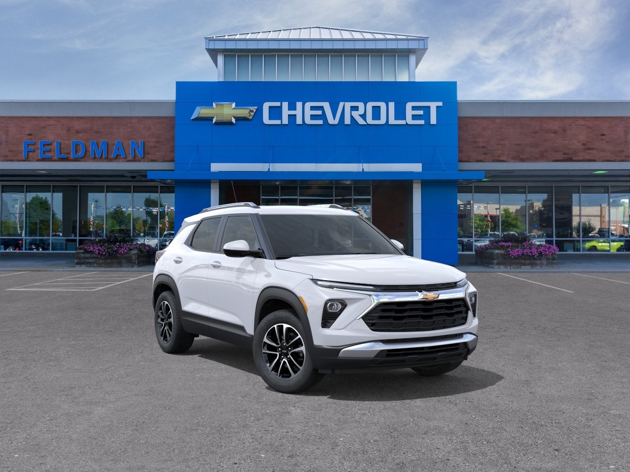 2026 Chevrolet Trailblazer LT in Summit White — front three-quarter view