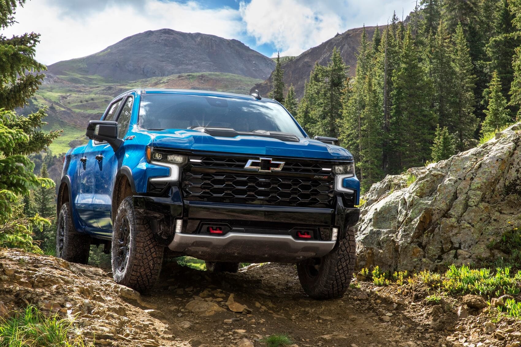 Chevy Silverado in Blue Off Road
